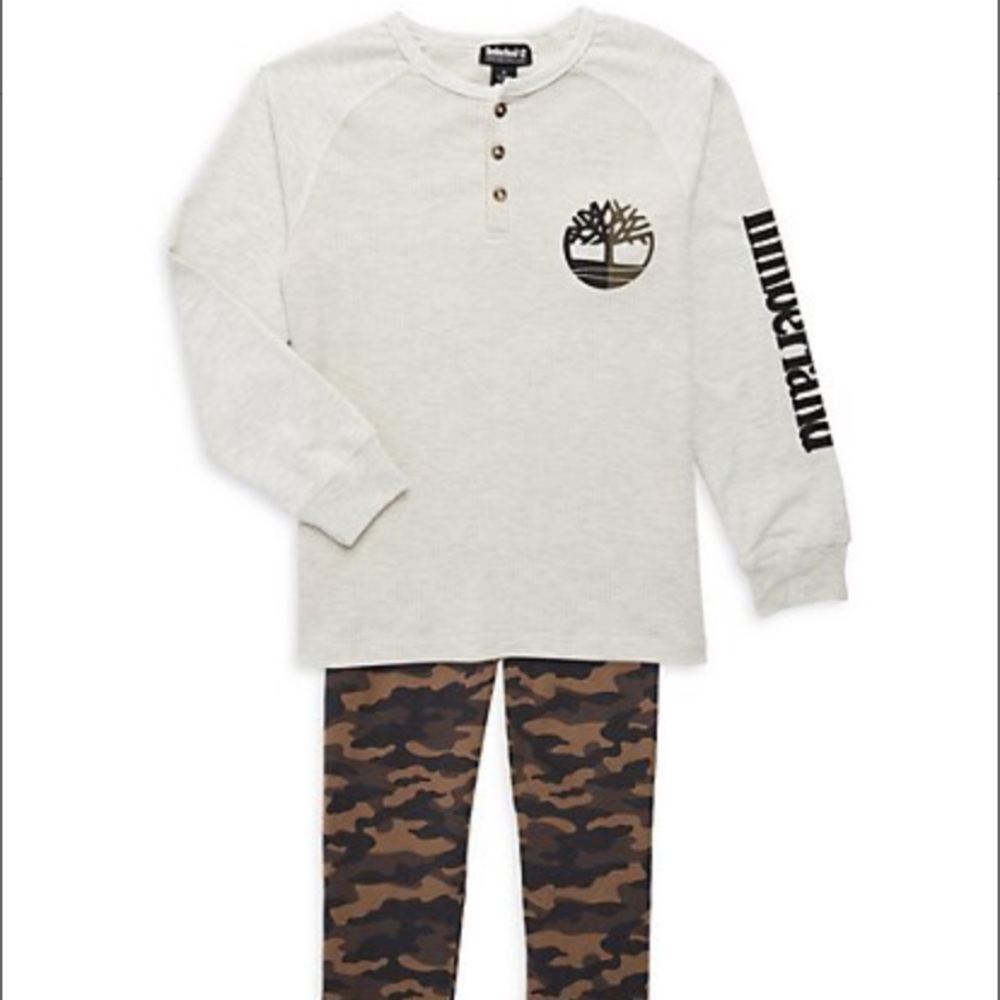 Timberland Baby Boy's 2-Piece Henley & Pants Set